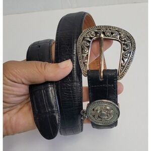 Brighton Museum Collection Black‎ Leather Belt Women's Size M  Length 33 Inches